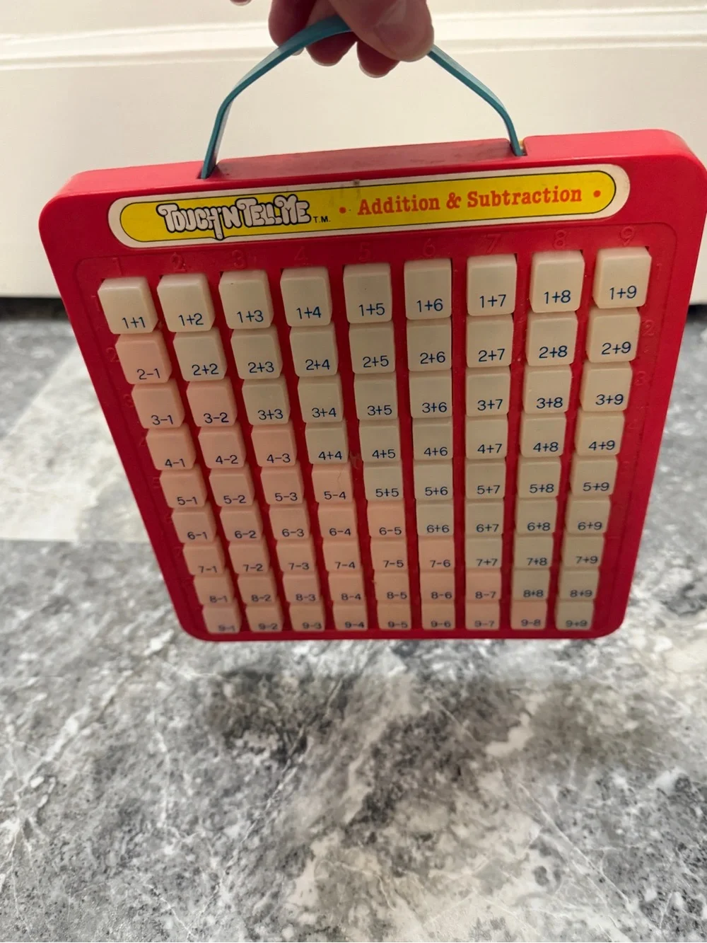 Vintage 1981 Galoob Touch N Tell Me Math Learning Toy addition & subtraction